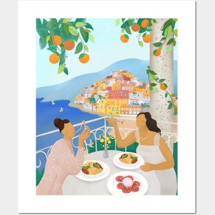 Girls in Positano Posters and Art